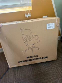 Brand new grey chair in box