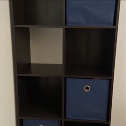 8 Cube Storage Unit With Foldable Bins