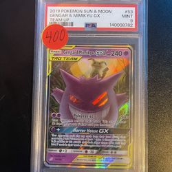 PSA 9 Gengar & Mimikyu GX 