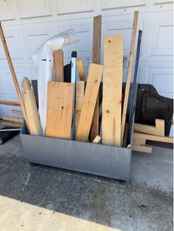 Scrap Wood cart on casters