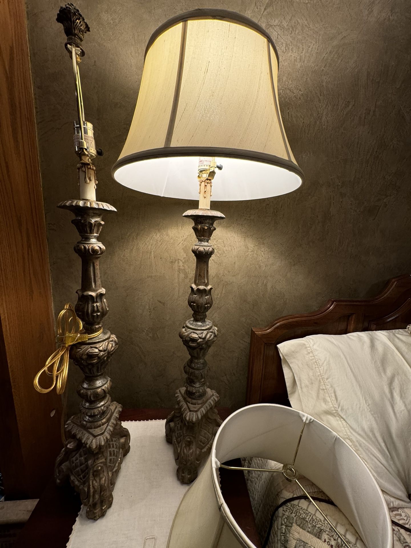 Table Lamps/Heavy Resin/36”/excellent Condition