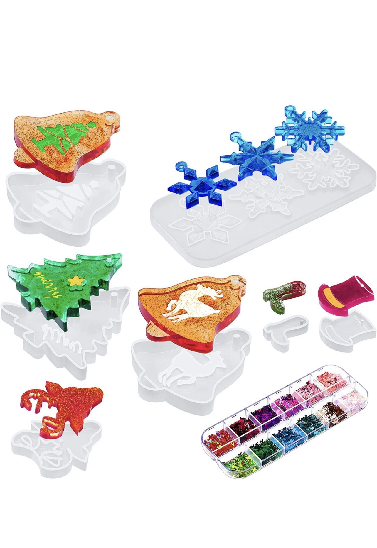 Christmas Silicone Resin Molds 