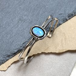 Navajo Opal and Sterling Silver Bracelet