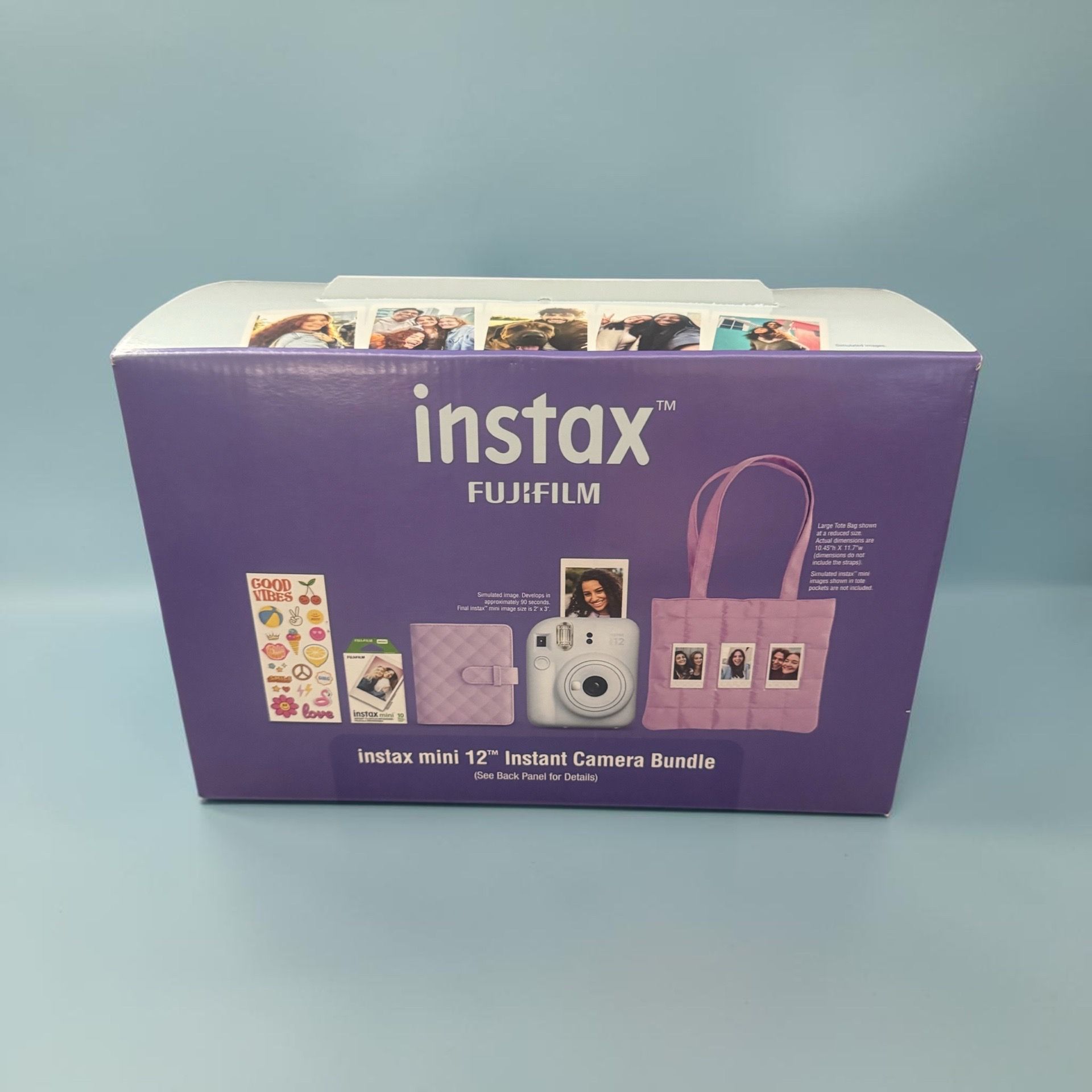 FujiFilm Instax Mini 12 Holiday Bundle Pastel Blue BRAND NEW Sealed