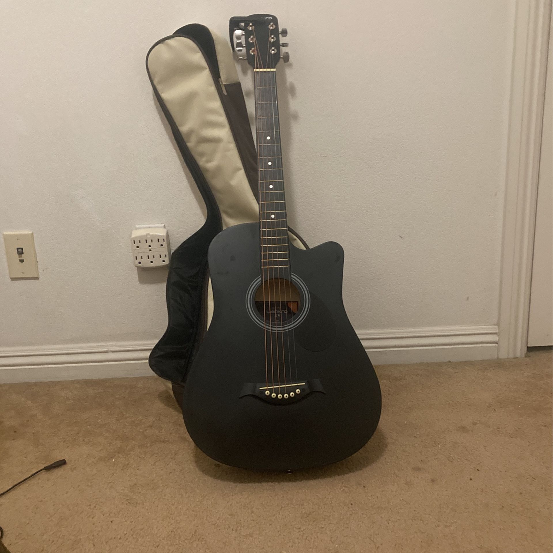 38 inch Guitar Black Acoustic