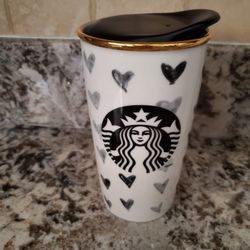 Starbucks Glass Tumblers W Lids, Each