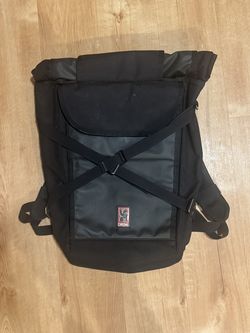 Chrome roll top messenger bag