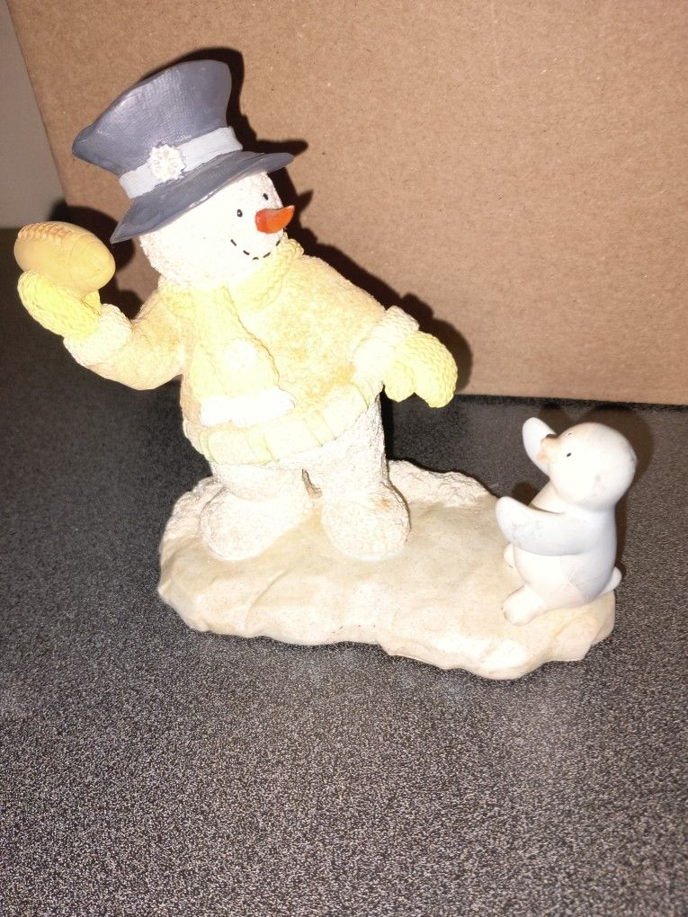 Vintage Russ Snowman And Baby Paguin