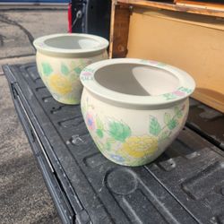Vintage Porcelain Planters