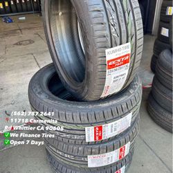 225/50R17 Kumho Ecsta Set of Tires Installed and Balanced Set de Llantas Nuevas Instaladas y Balanceadas