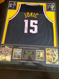 Jokic framed signed jersey