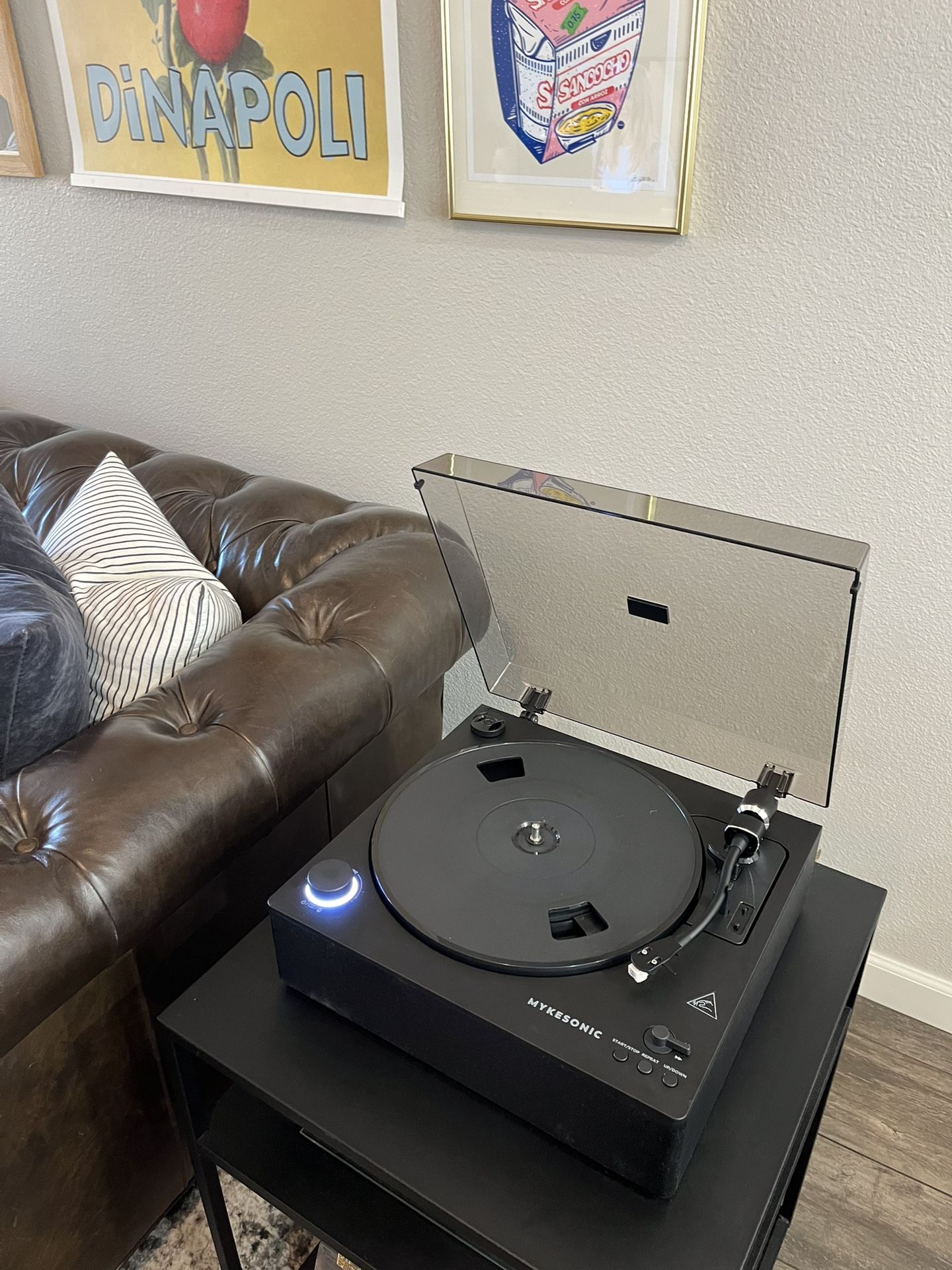 Automatic Record Player Vinyl Turntable Black Bluetooth Mykesonic