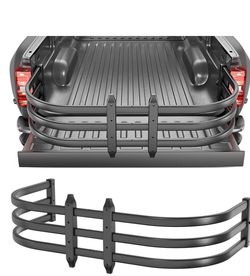 SOENBOO Truck Bed Extender, Aluminum Retractable Tailgate Extender, 55"-68" Adjustable Length, Drill Required, Fits For Tacoma, Gladiator, Frontier, C
