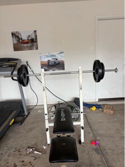 Bench with weights
