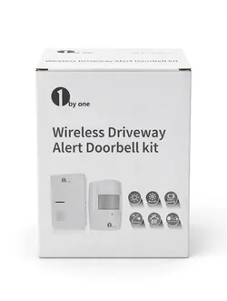 1byone Wireless Driveway Alert Doorbell Kit with PIR Motion Sensor