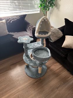 Shark Ocean Themed cat tree