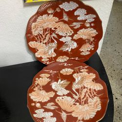 JUEGO DE PLATOS DE PARED FILETEADA 