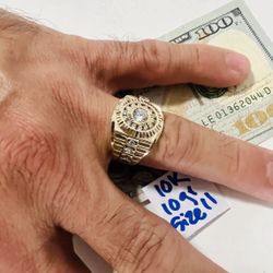 10K Solid Gold Ring For Wedding 10Gr Size 11