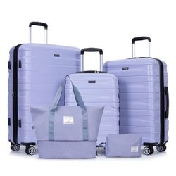 Tripcomp 5-Piece Hardside Luggage Set with Duffel Bag & Spinner Wheels, 20/24/28 Inch Lightweight ABS Suitcases with TSA Lock