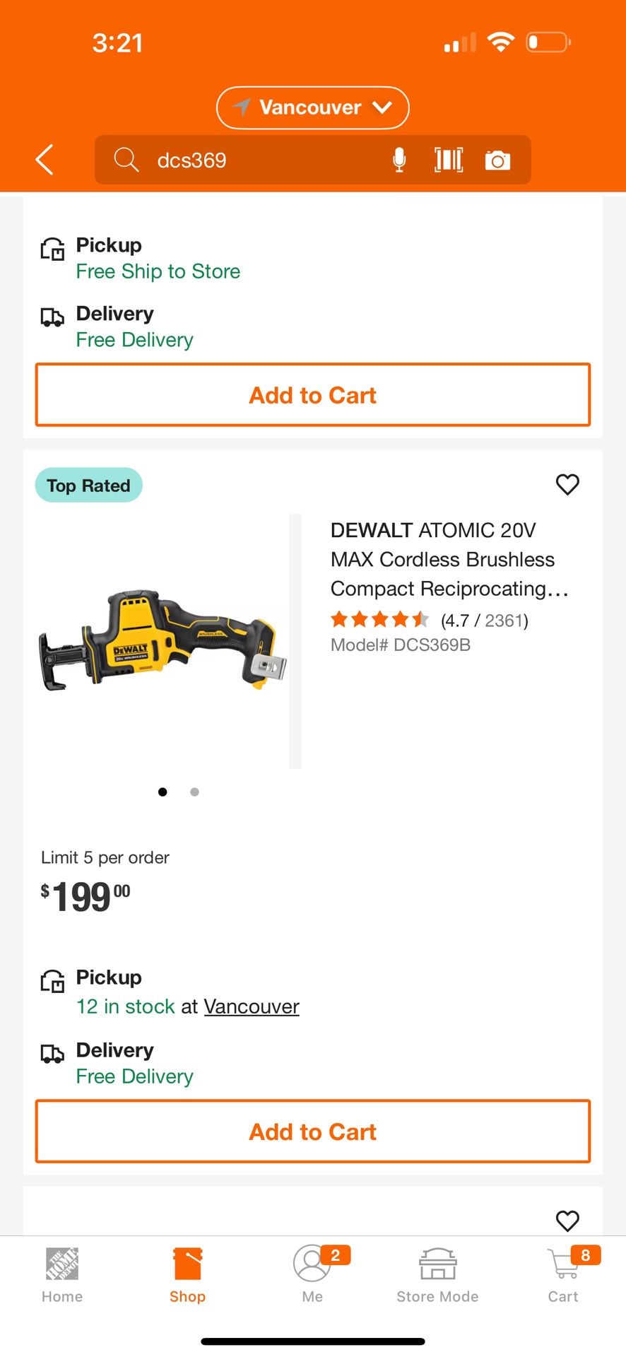 DEWALTATOMIC 20V MAX Cordless Brushless Compact Reciprocating