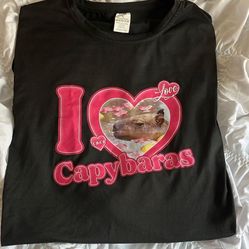 XL Black “I Love Capybaras” Shirt 