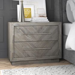 Nightstand Mirror And Lamp