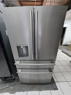 KITCHENAID 4 DOOR STAINLESS STEEL REFRIGERATOR