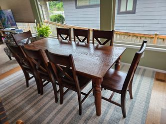Rough Hewn Dining Table with Chairs