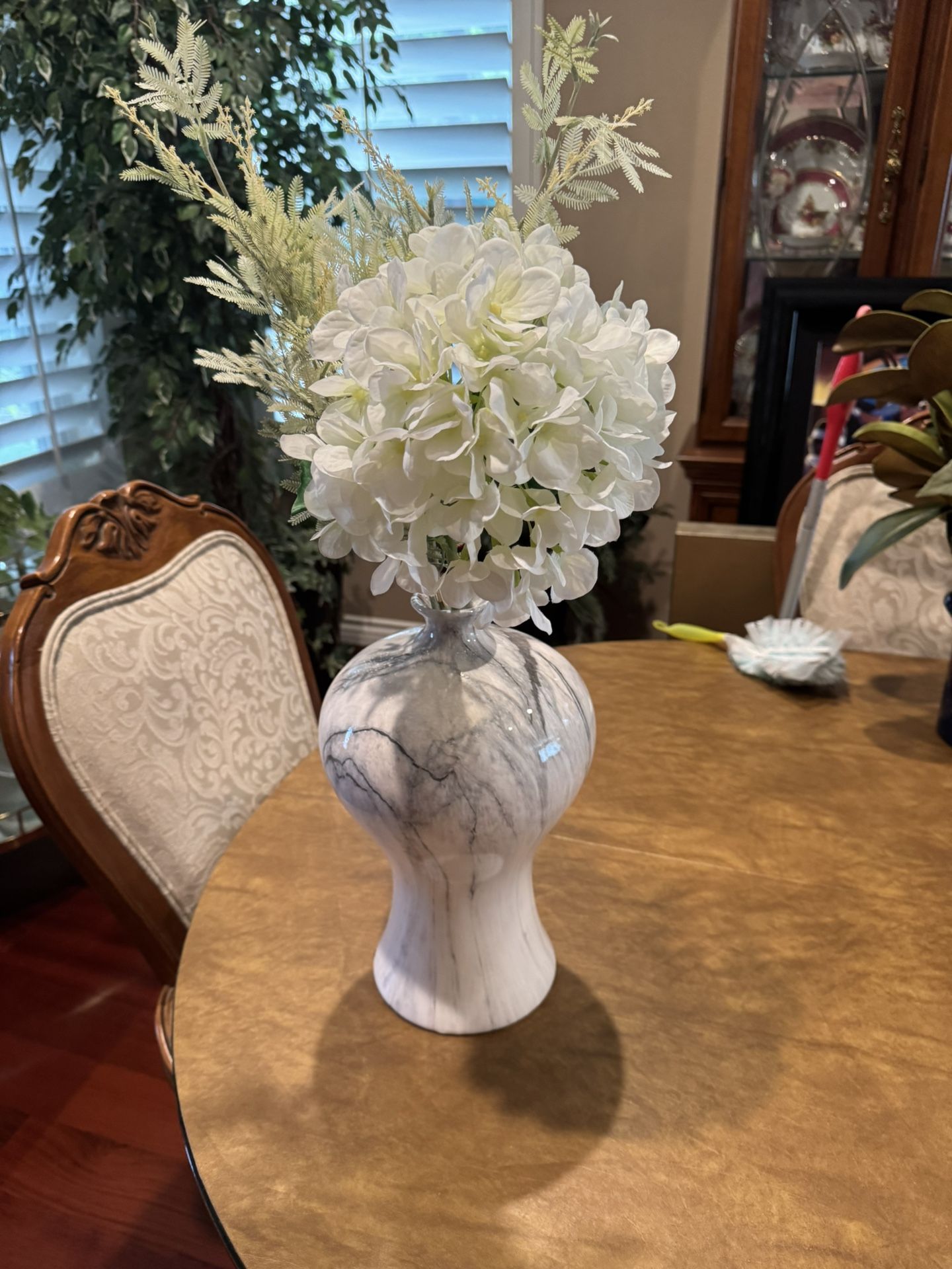 Flower Vase With Faux Flowers