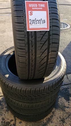 Four matching Bridgestone tires for sale 215/55/17