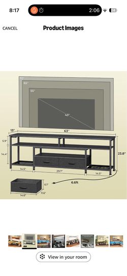 Entertainment Center / TV Stand - Black