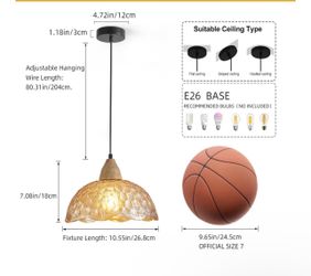 10.55 Inch Vintage Pendant Light