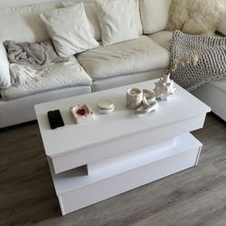 White coffee table