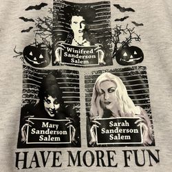Women’s Size Small Long Sleeved Grey Hocus Pocus Shirt Shirt 