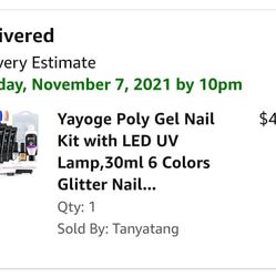 Poly gel nail kit with UV lamp (NEW)