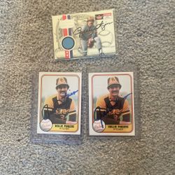 Rollie Fingers Signed Cards
