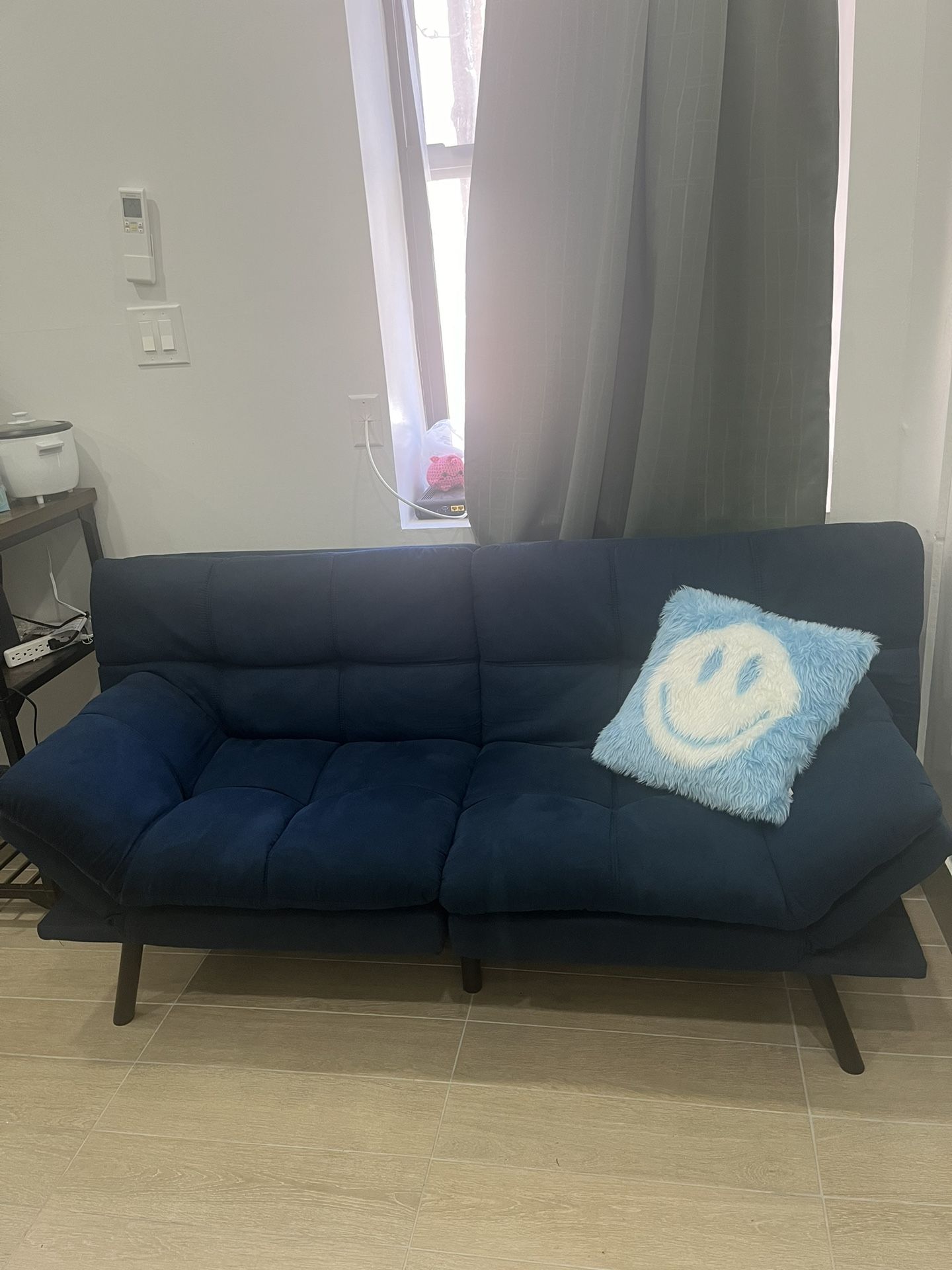 Blue Mainstay Futon (couch, Sofa)