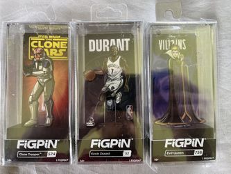 3 Figpins Kevin Durant, Evil Queen And Clone Trooper