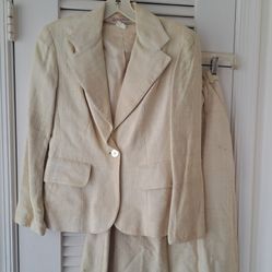 Ladies Silk Suit By Evan Picone Blazer & Skirt Sz 6