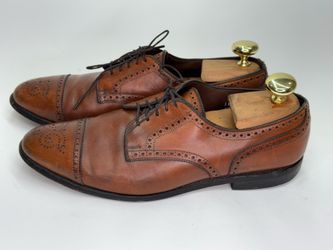 Alan, Edmunds, Clifton Style,  Brown leather, cap toe Oxford shoe men’s size 12 D