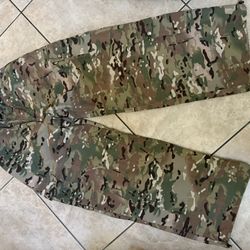 Camo Baggy Cotton Pants W/Drawstring Waist And Ankles