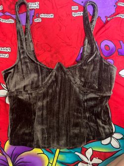 brown tank cropped top