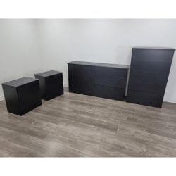 Dresser, Chest And Two Nightstands ***** Cómoda, Gavetero Y Dos Mesitas De Noche 