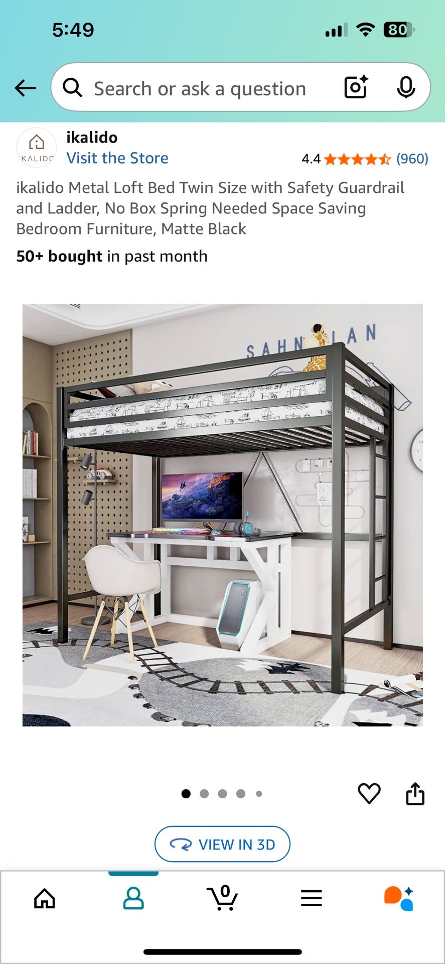 Heavy Duty Twin Size Loft Bed