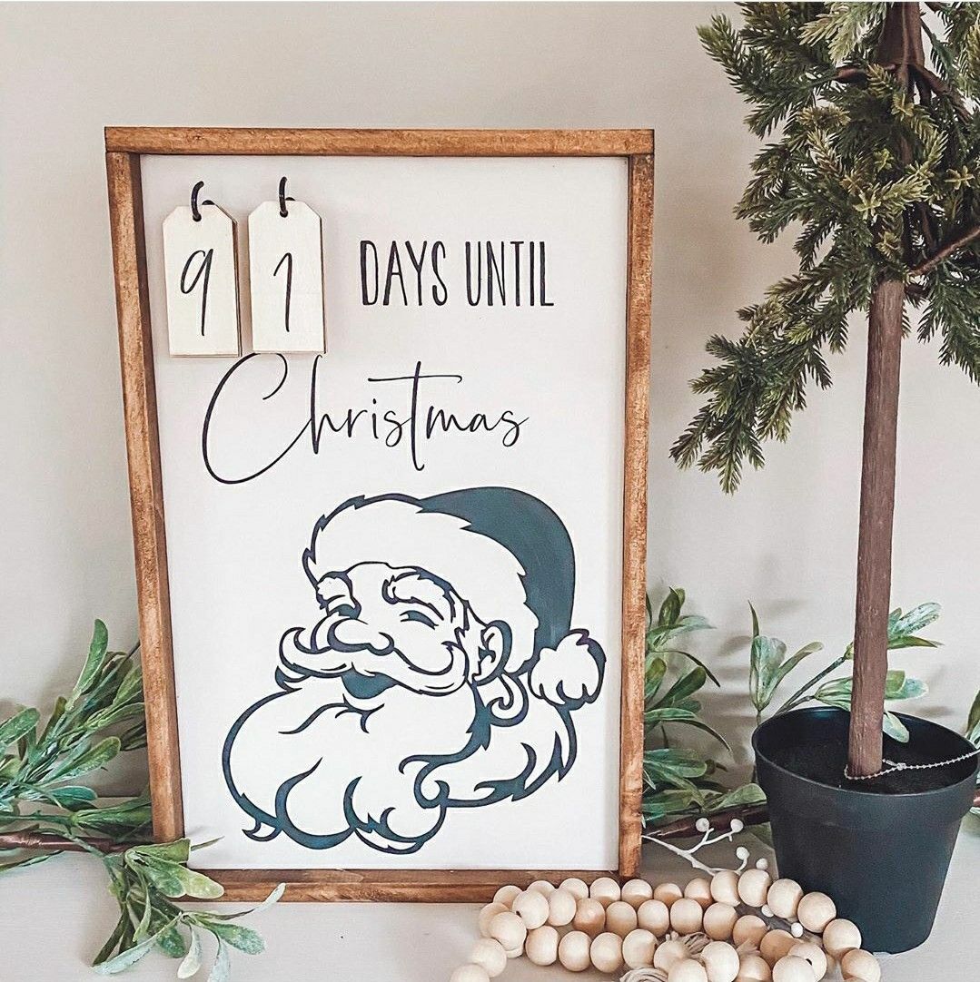 Farmhouse rustic wood Christmas wall sign decoration decor