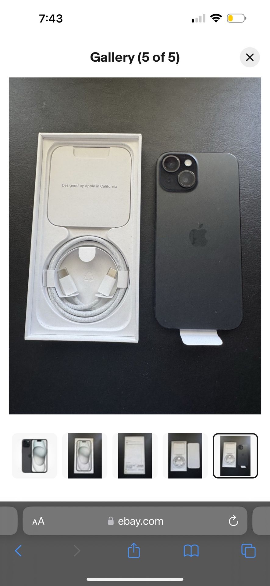 black iphone 15 perfect condition send your best offer