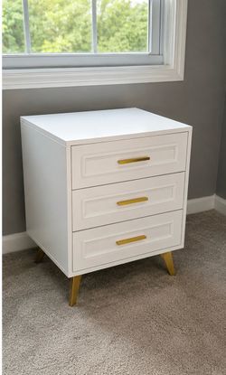 Modern White Nightstand