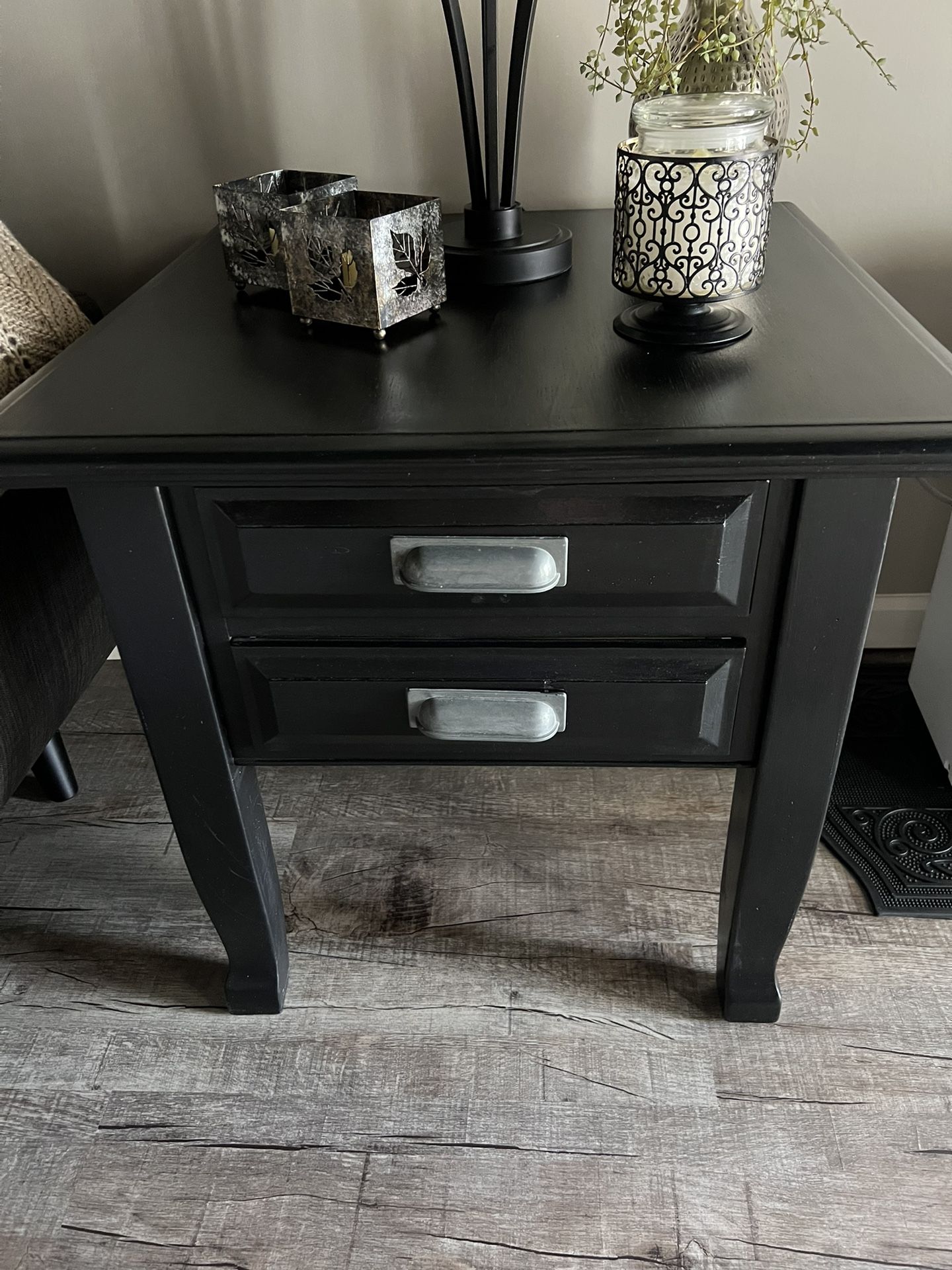 All Wood Black Table