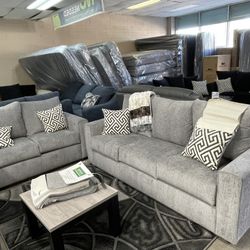 ‼️BEST PRICES🤯 GRAY SOFA LOVESEAT