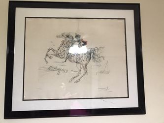 Salvador Dali Lithograph Caped Horse